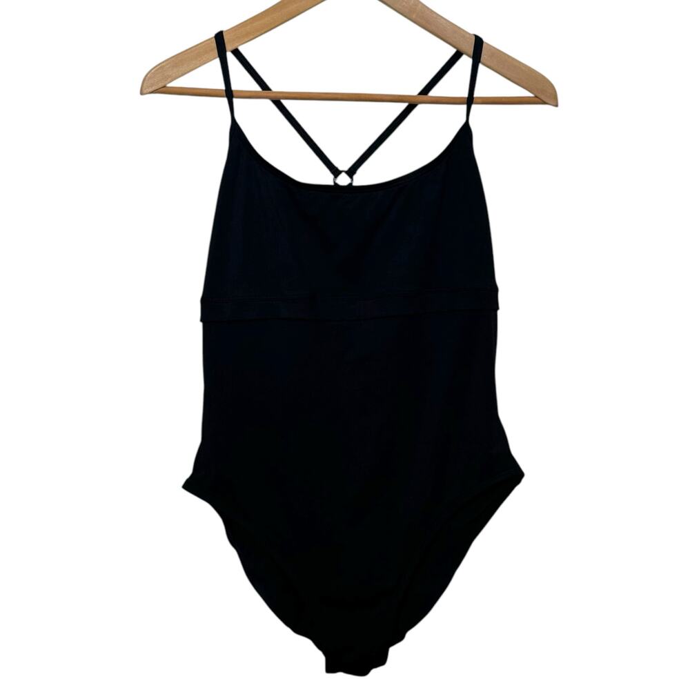 Gap Size Large Black Spaghetti Strap One Piece Swimsuit